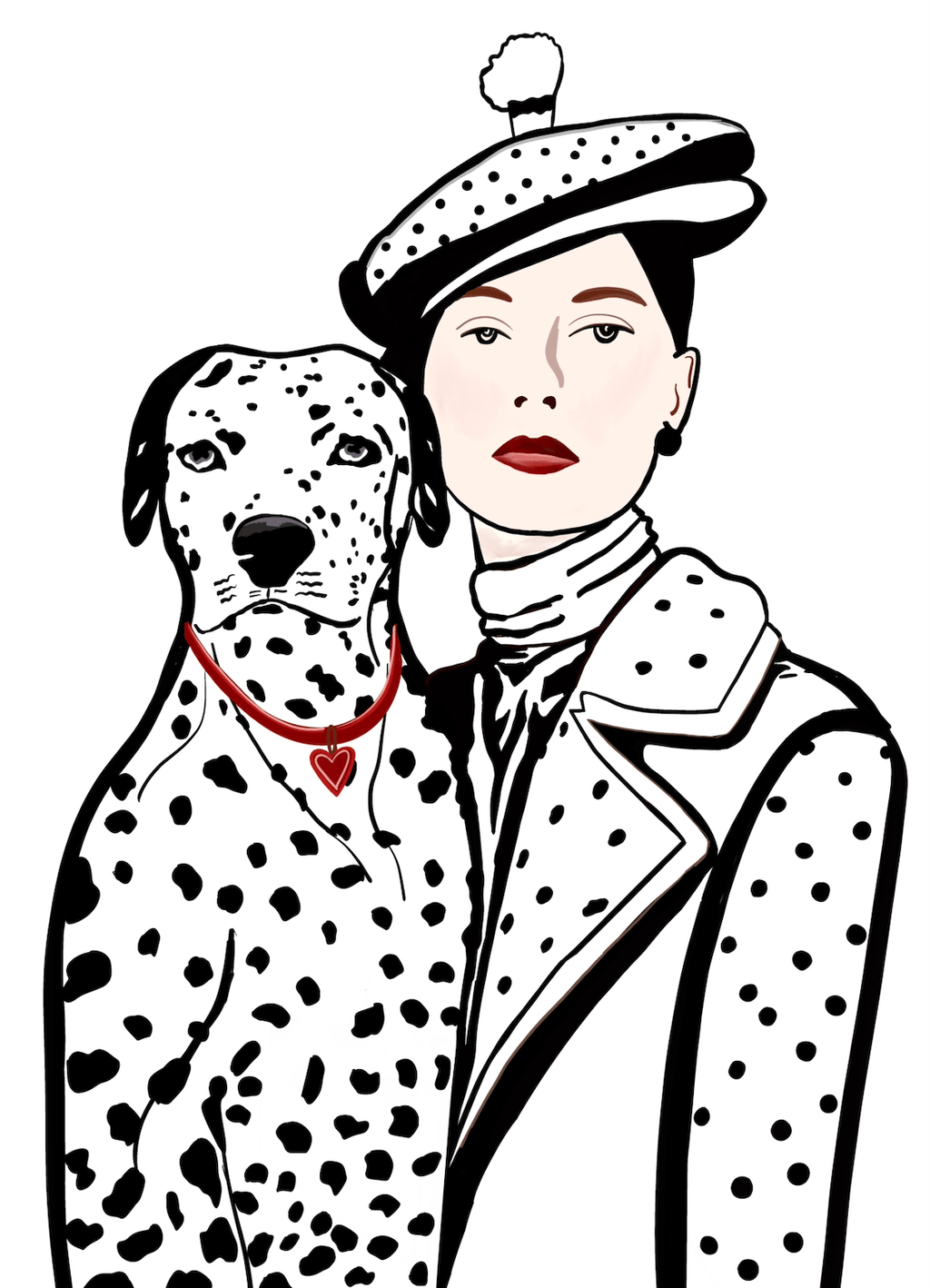 Bailey Made Art Co Spot Check Art Print B&W Art