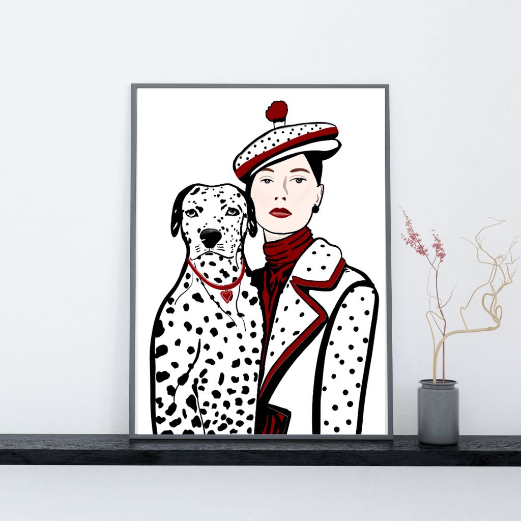 Bailey Made Art Co Spot Check Art Print B&W Art