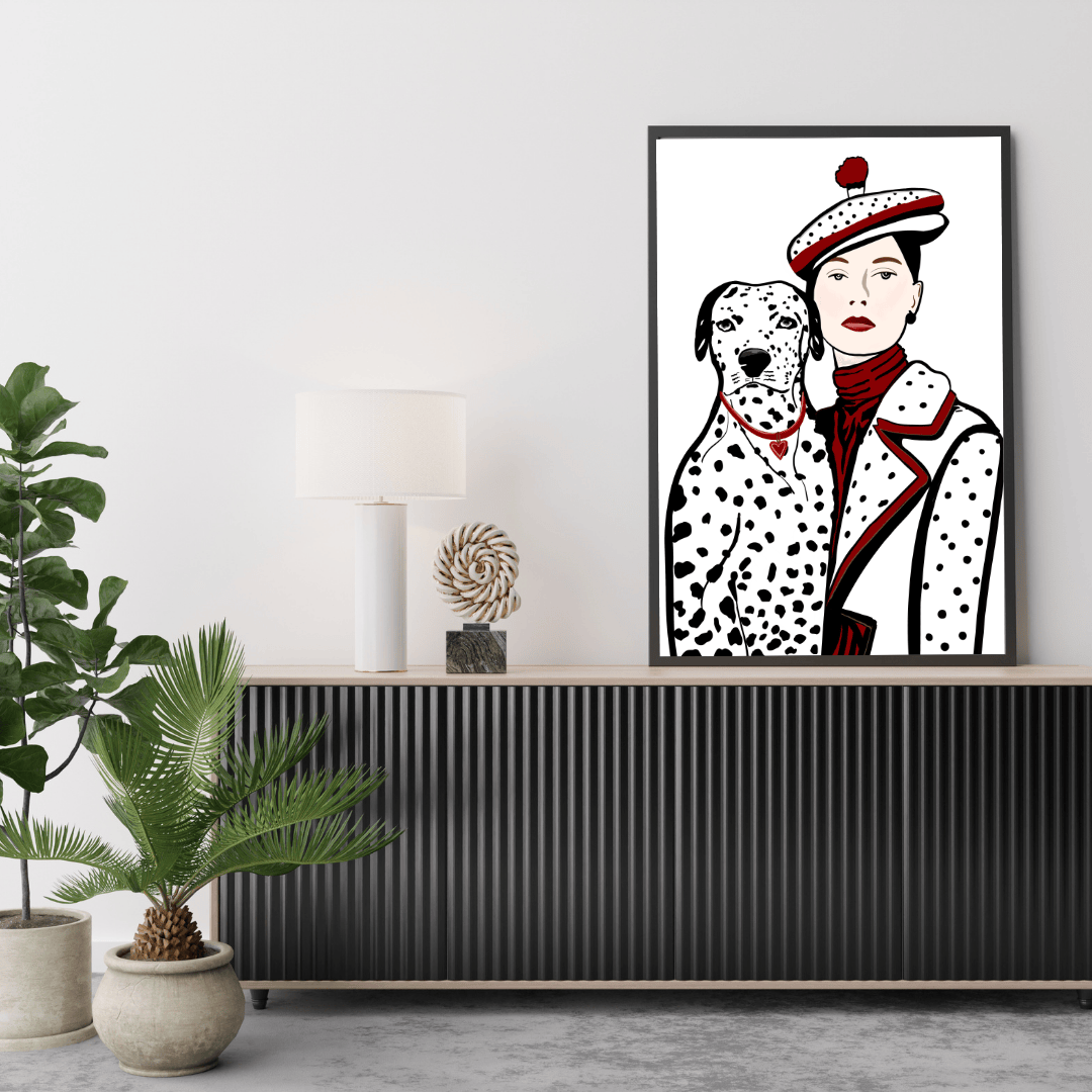 Bailey Made Art Co Spot Check Art Print B&W Art