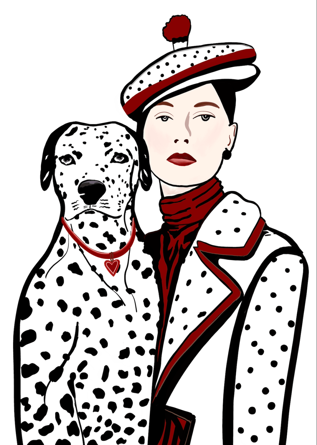 Bailey Made Art Co Spot Check Art Print B&W Art