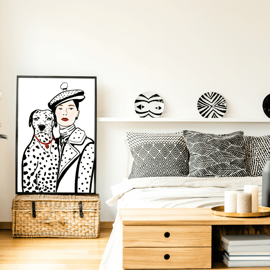 Bailey Made Art Co Spot Check Art Print B&W Art