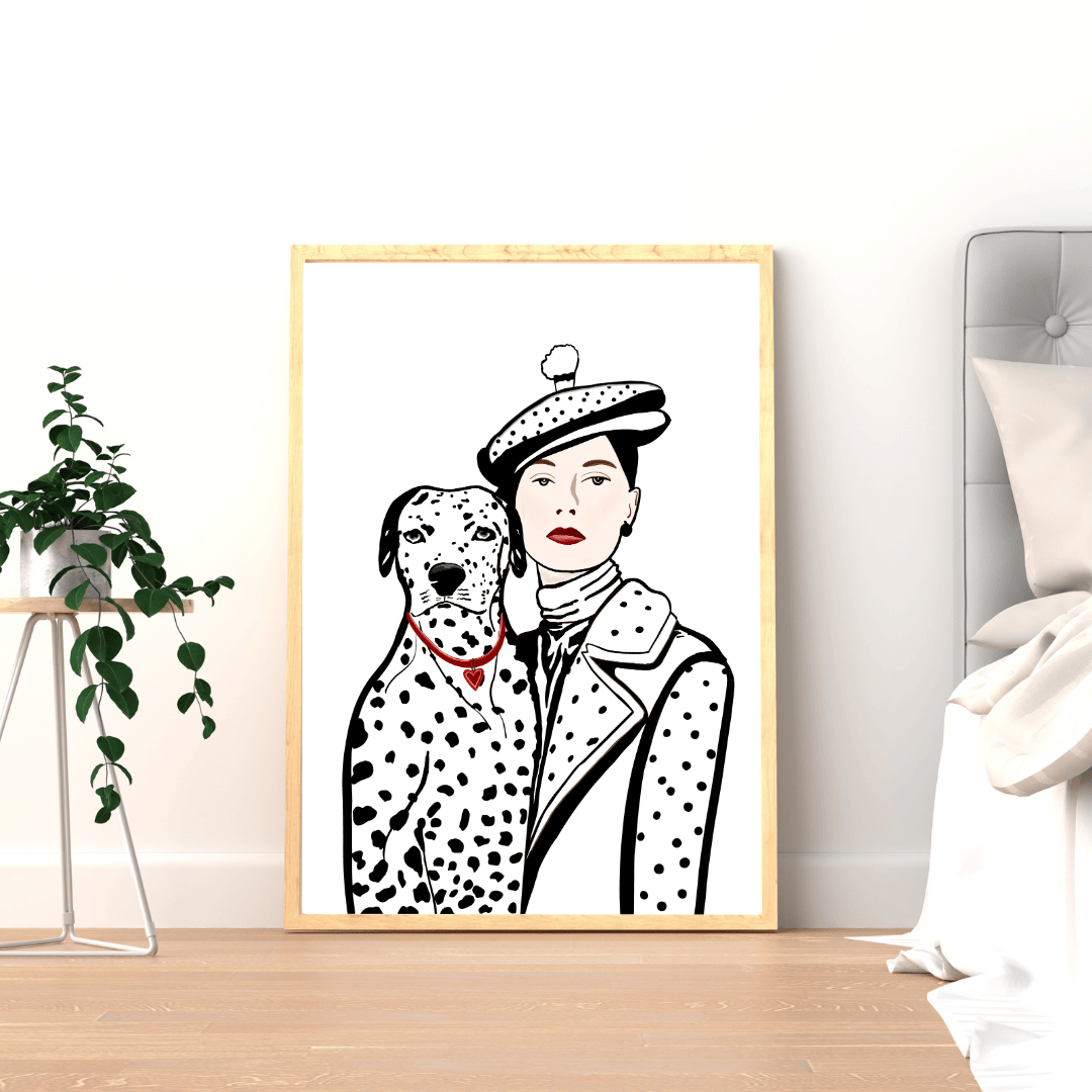 Bailey Made Art Co Spot Check Art Print B&W Art