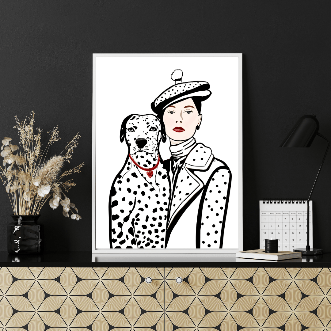 Bailey Made Art Co Spot Check Art Print B&W Art