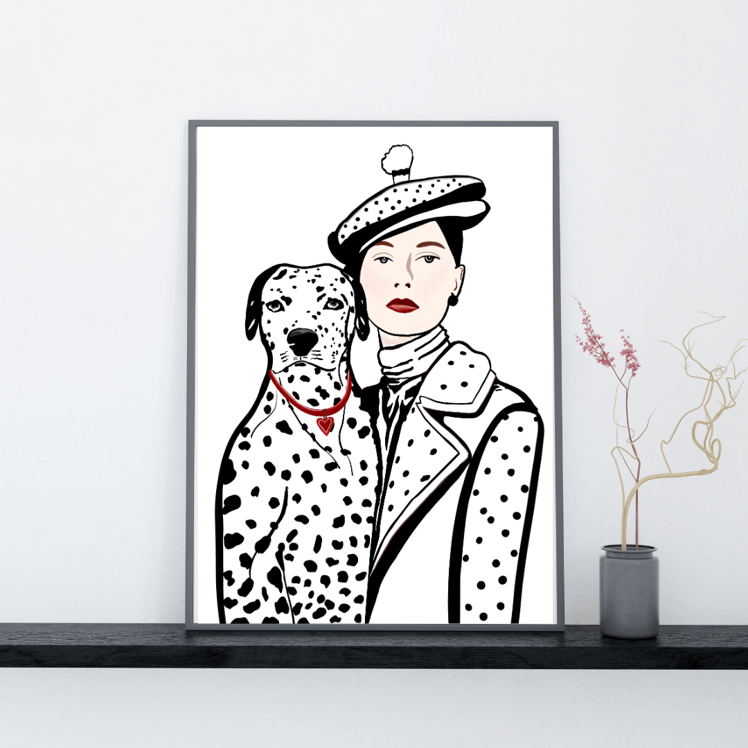 Bailey Made Art Co Spot Check Art Print B&W Art