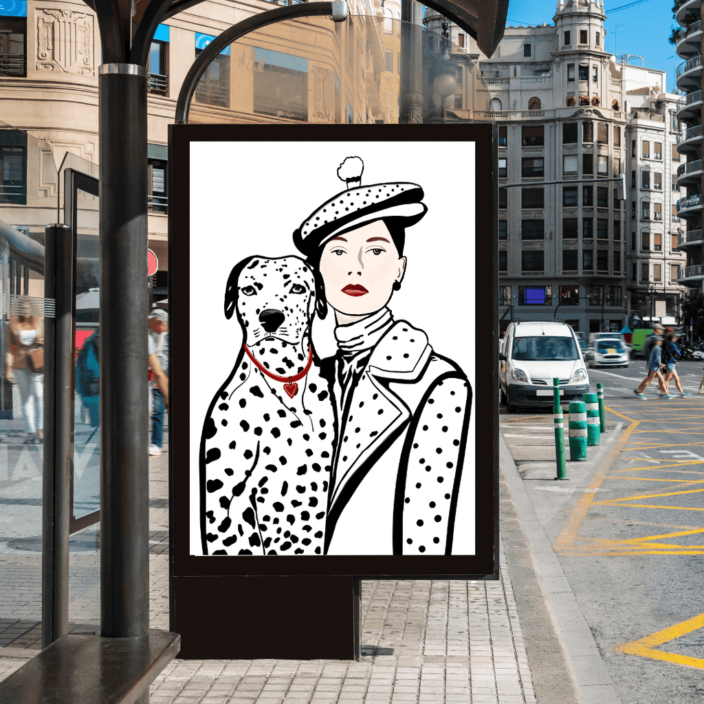 Bailey Made Art Co Spot Check Art Print B&W Art
