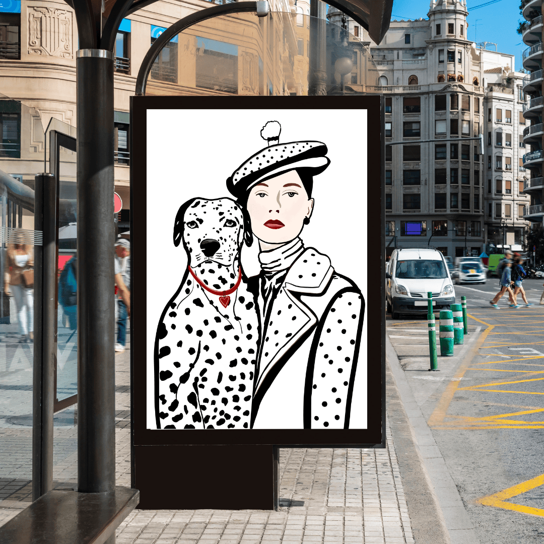 Bailey Made Art Co Spot Check Art Print B&W Art