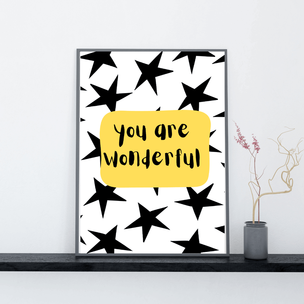 Bailey Made Art Co Stars "You are Wonderful" Art Print Art