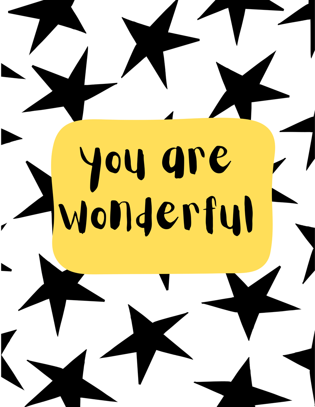 Bailey Made Art Co Stars "You are Wonderful" Art Print Art