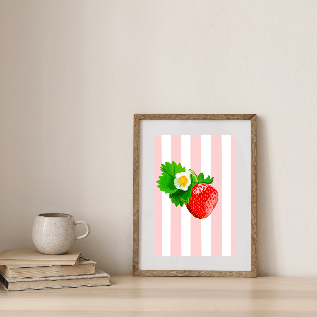 Bailey Made Art Co Strawberry Art Print Art