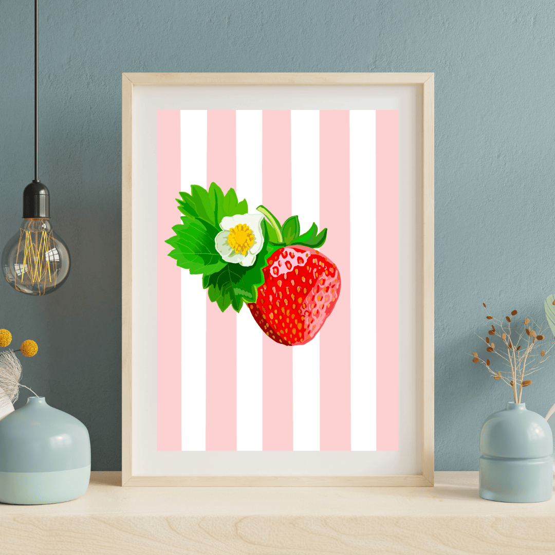 Bailey Made Art Co Strawberry Art Print Art