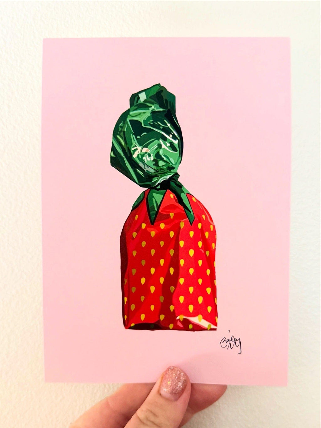 Bailey Made Art Co Strawberry Candy Print Art
