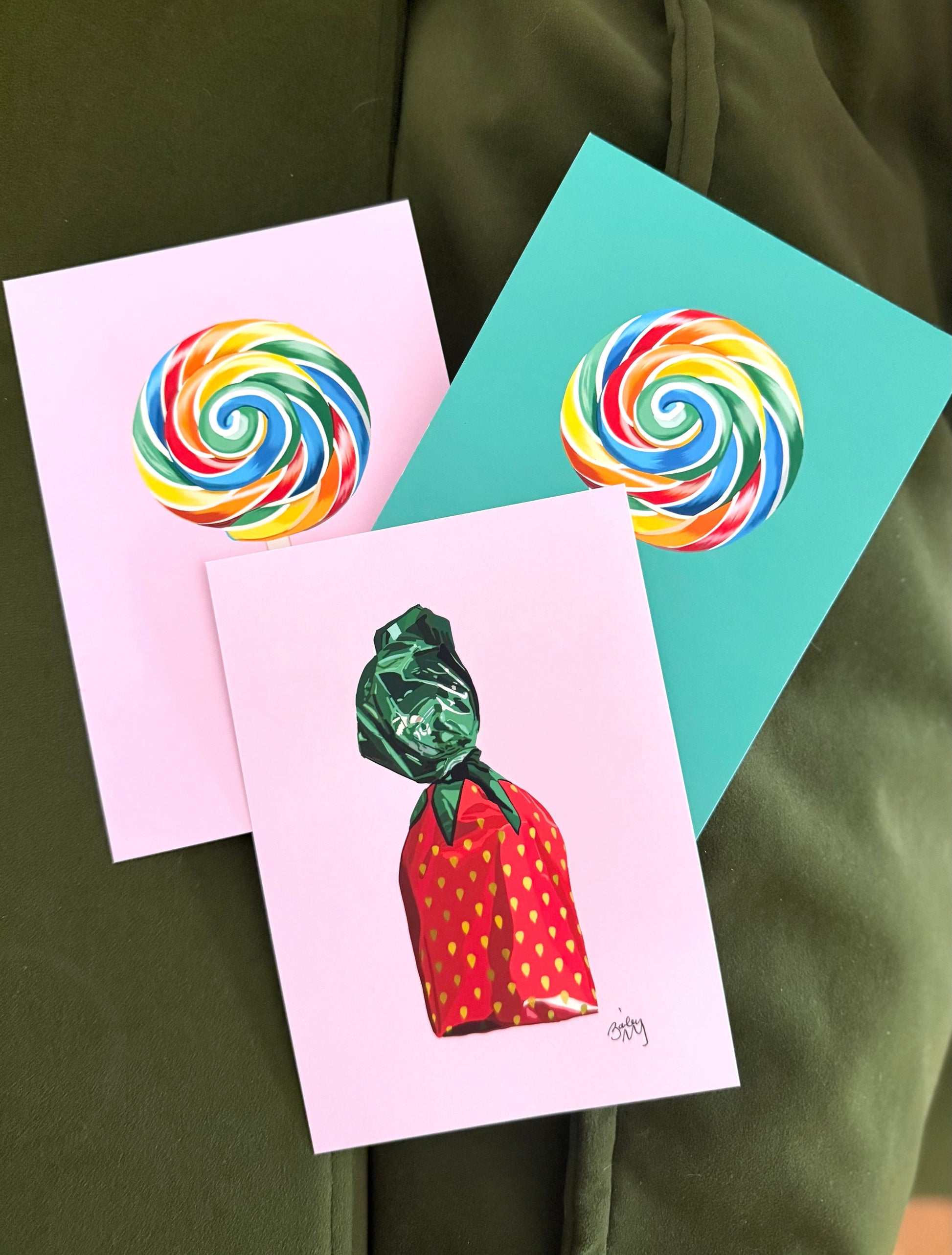 Bailey Made Art Co Strawberry Candy Print Art