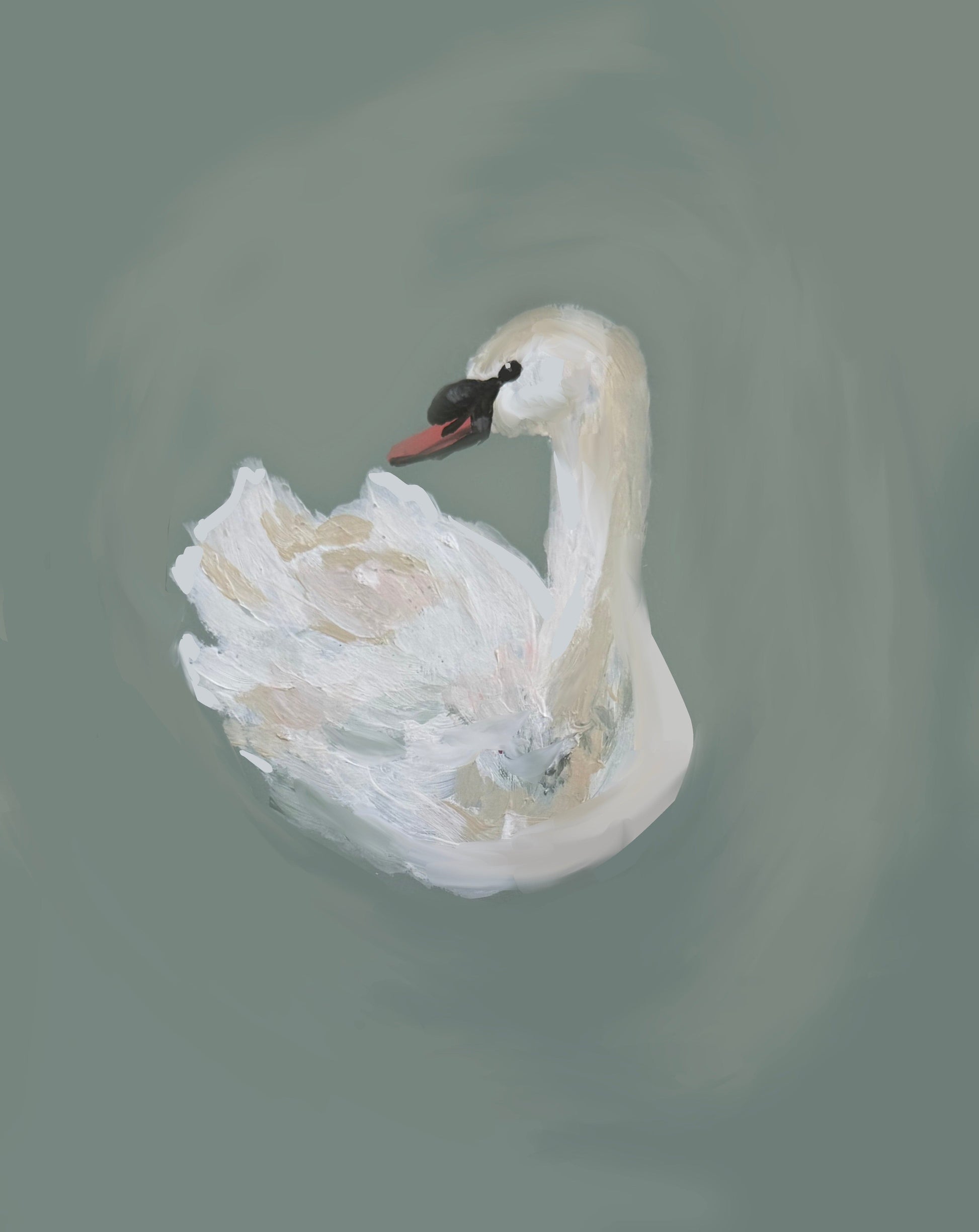 Bailey Made Art Co Swan Serenity Art