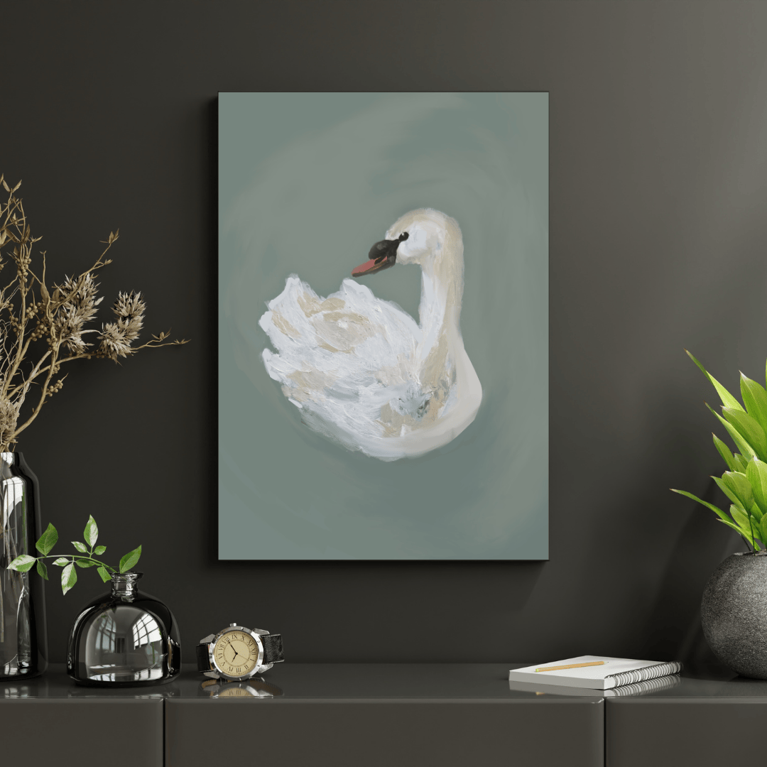 Bailey Made Art Co Swan Serenity Art