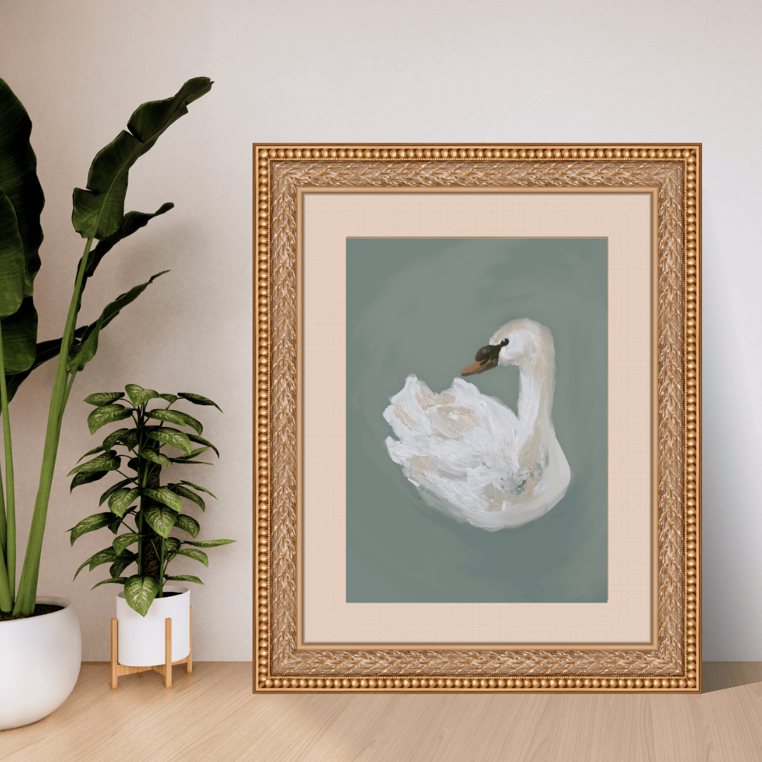 Bailey Made Art Co Swan Serenity Art