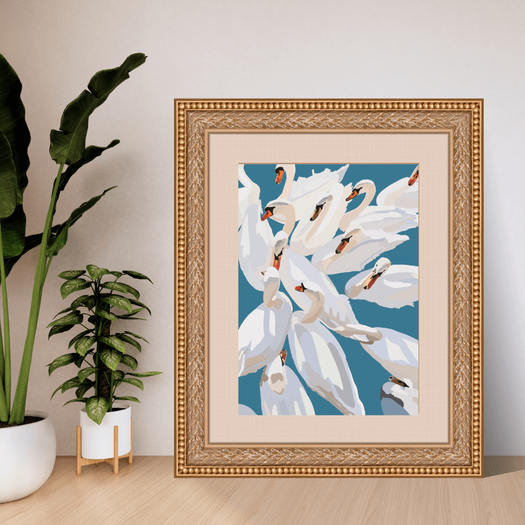 Bailey Made Art Co Swan Starlight Art Print Art