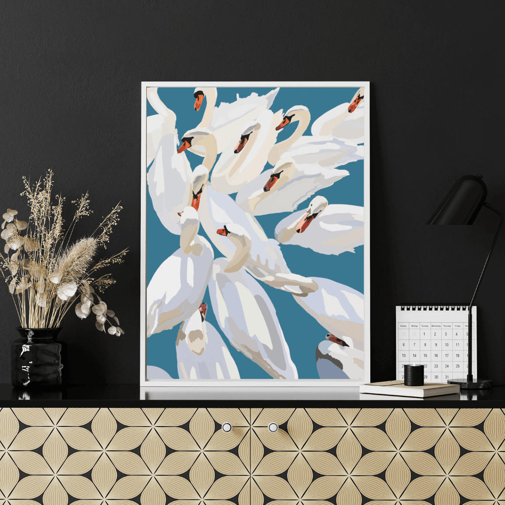 Bailey Made Art Co Swan Starlight Art Print Art