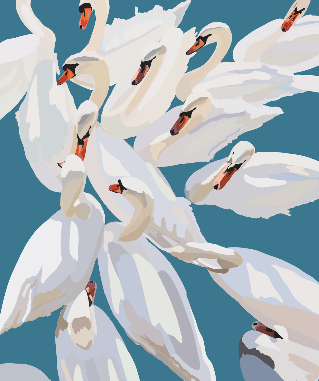 Bailey Made Art Co Swan Starlight Art Print Art