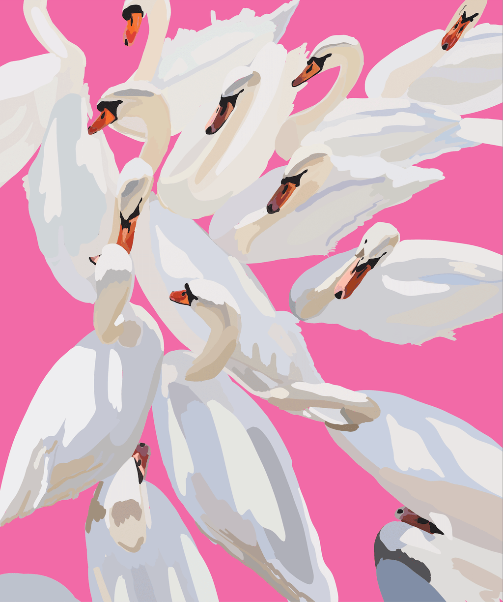 Bailey Made Art Co Swan Sunset Print Art
