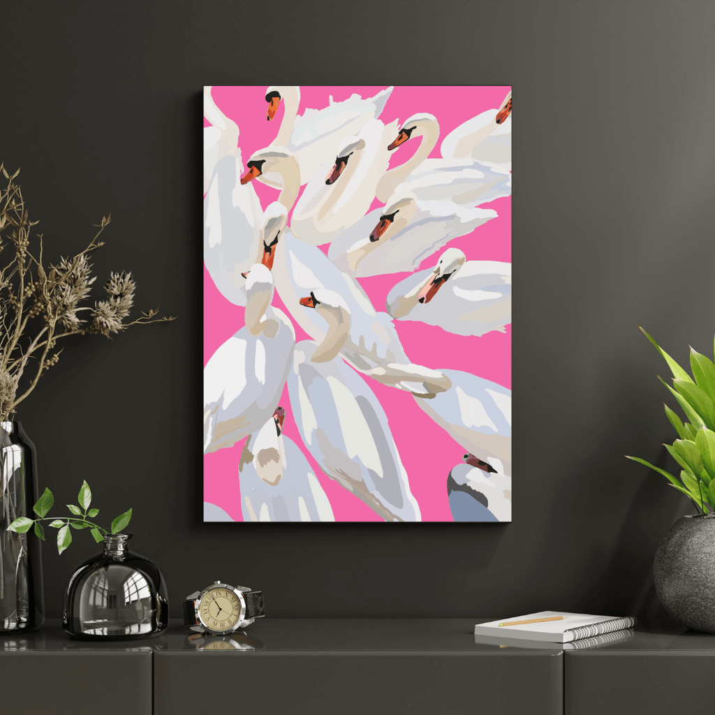 Bailey Made Art Co Swan Sunset Print Art