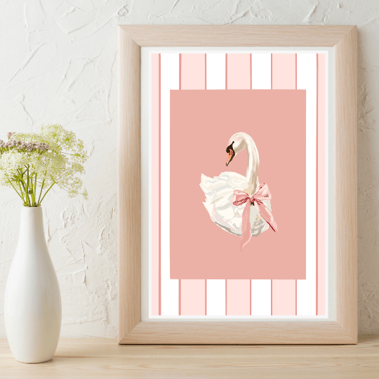 Bailey Made Art Co Swanful Romance Art Print Art