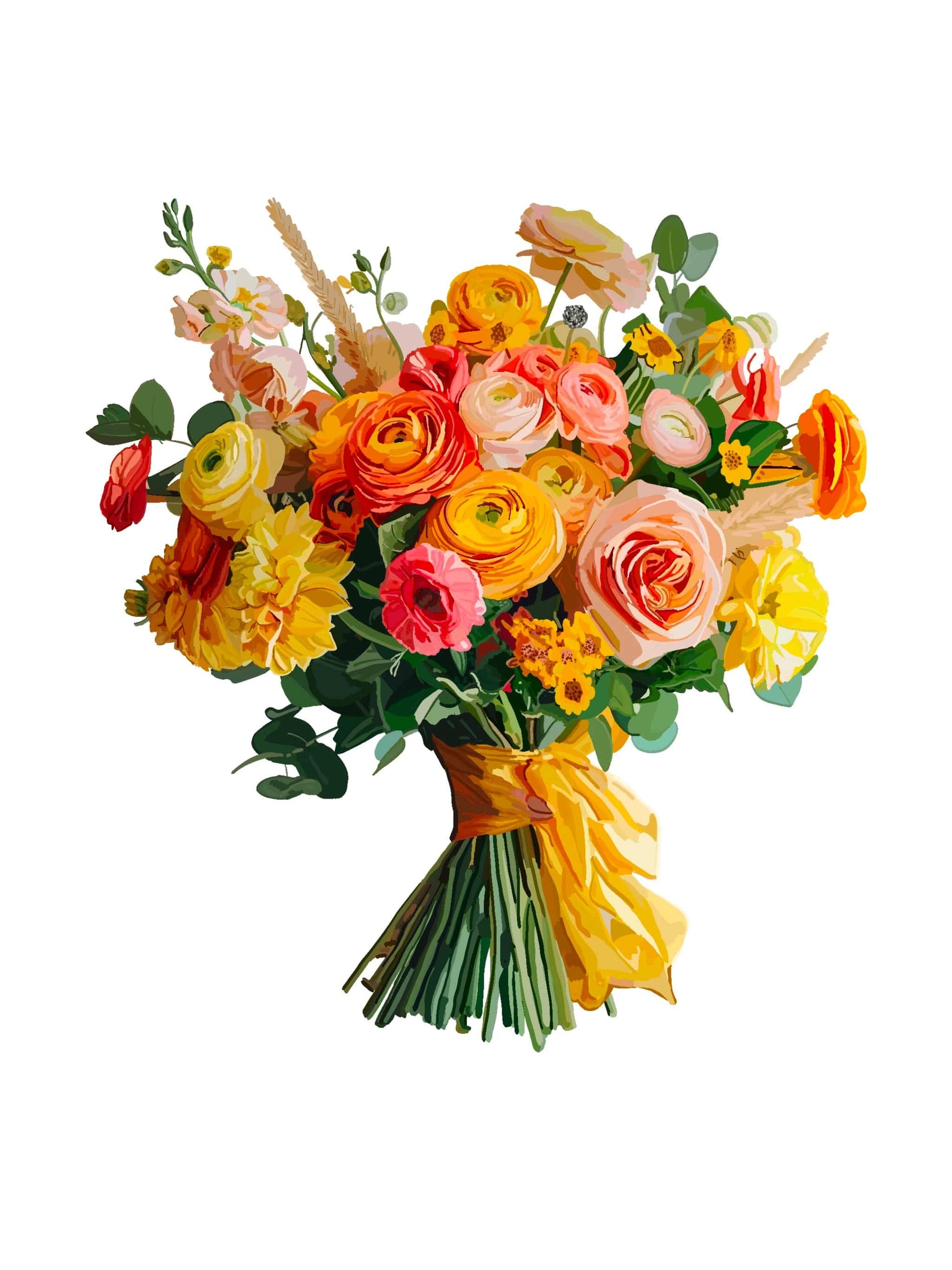 Bailey Made Art Co Sweet Caroline Bouquet Art Print Art