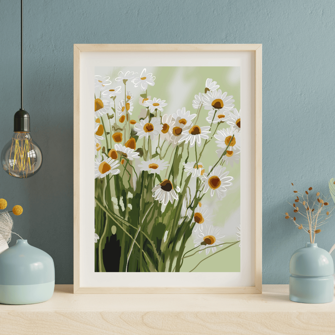 Bailey Made Art Co Sweet Daisies Art Print Art