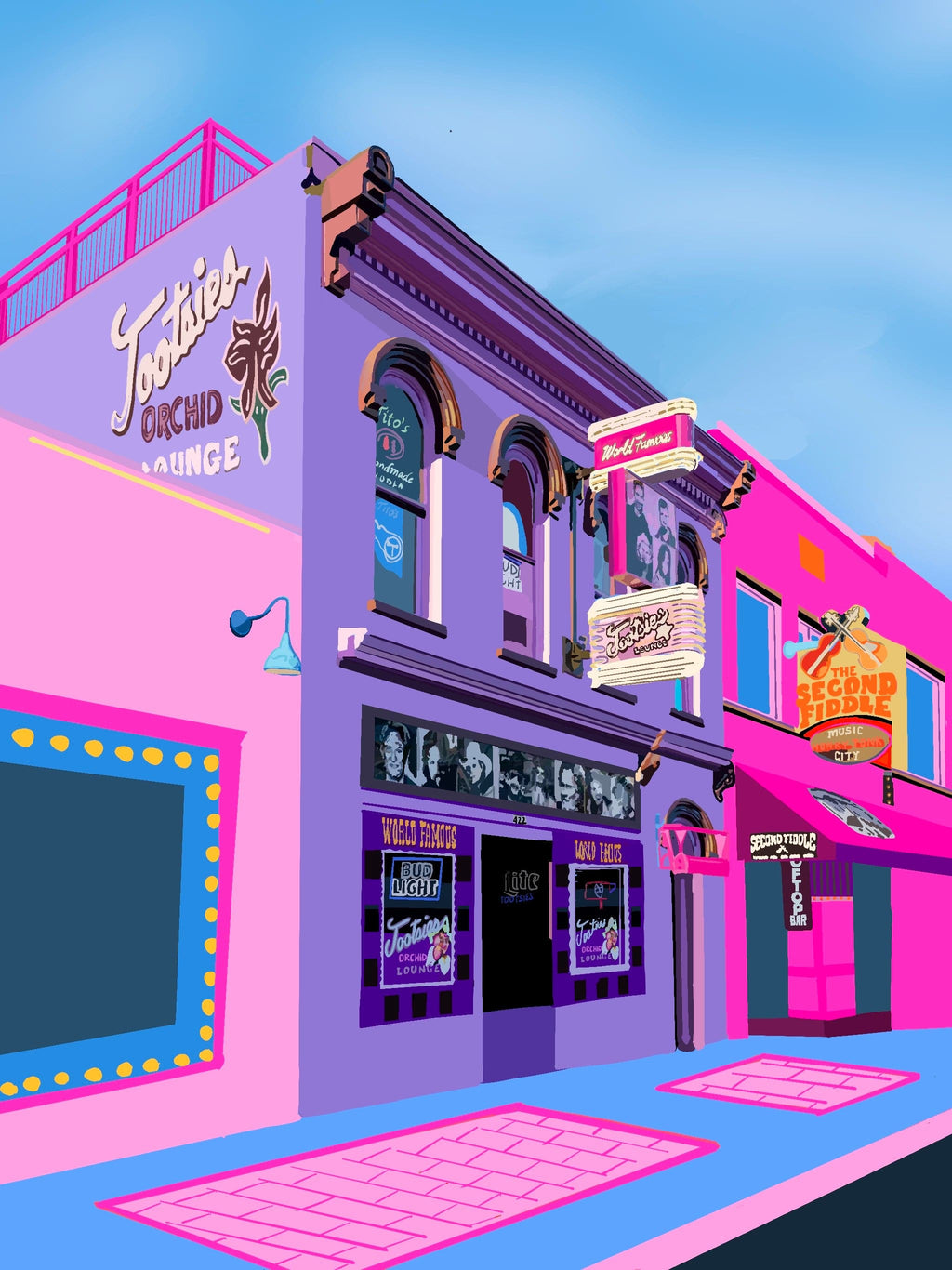 Bailey Made Art Co Tootsies Lounge- Nashville Landmark Art
