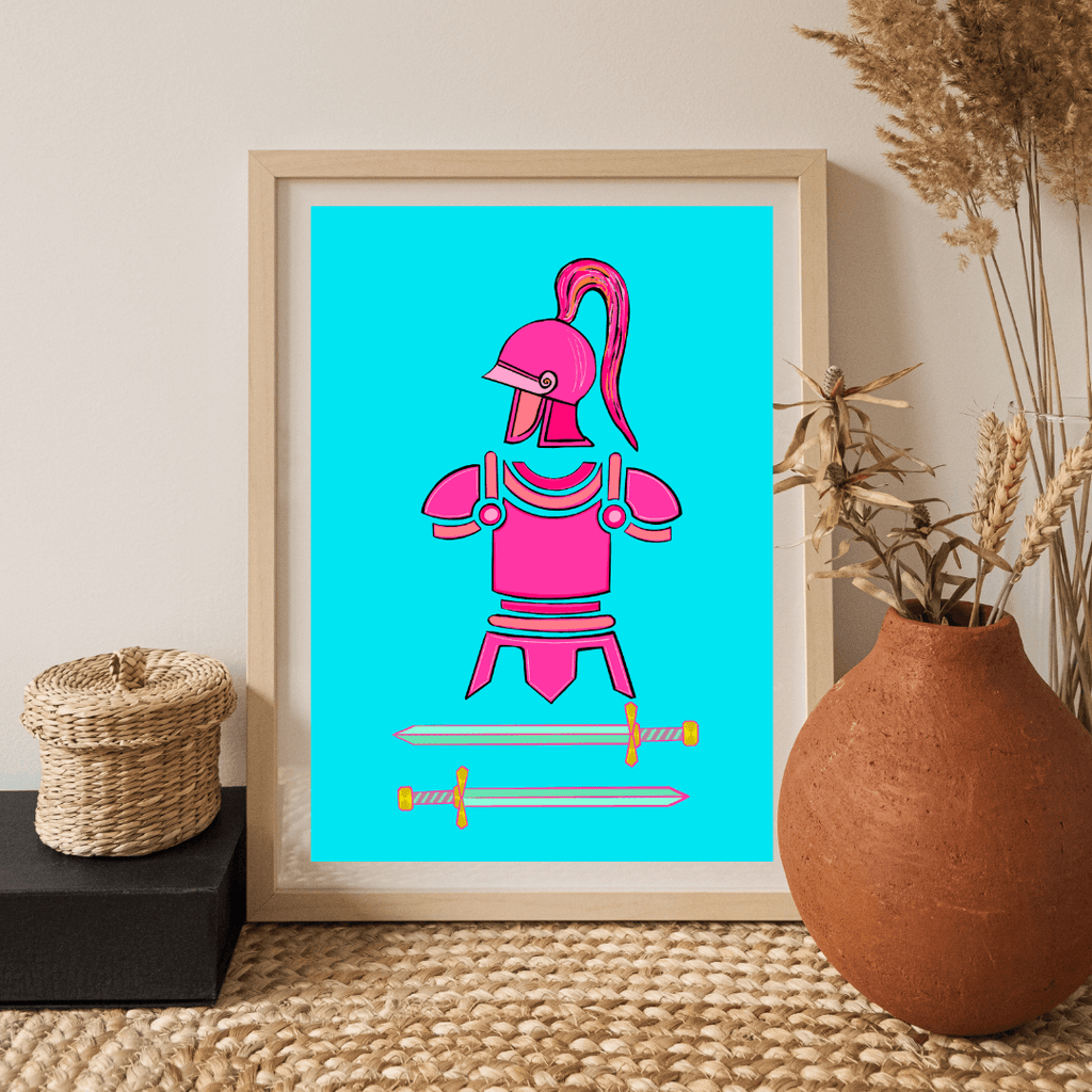 Bailey Made Art Co Trojan Girlie Pop Art Print Art