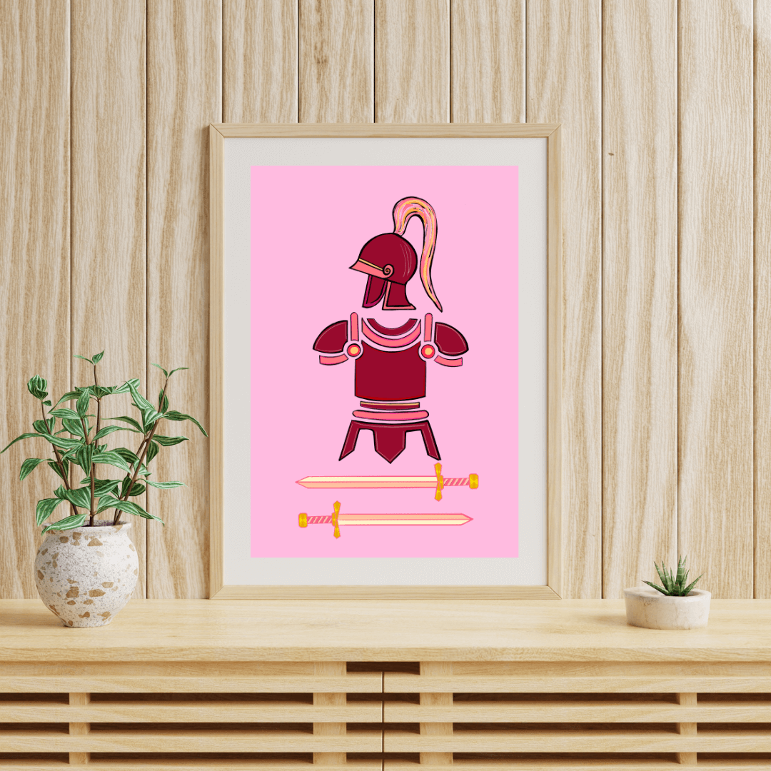 Bailey Made Art Co Trojan Girlie Pop Art Print Art
