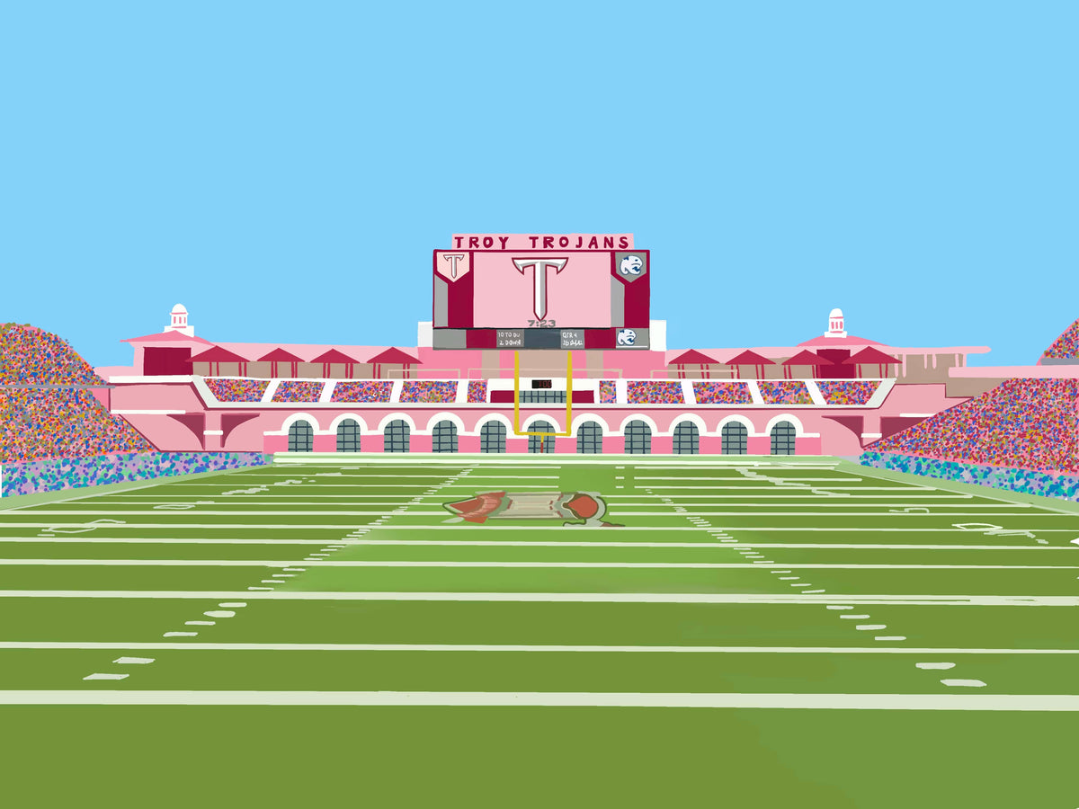 Bailey Made Art Co Troy Stadium Art Print Art