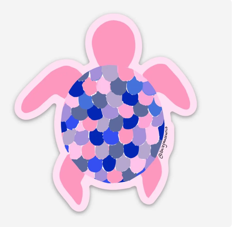 Bailey Made Art Co Turtle Vinyl Sticker Sticker