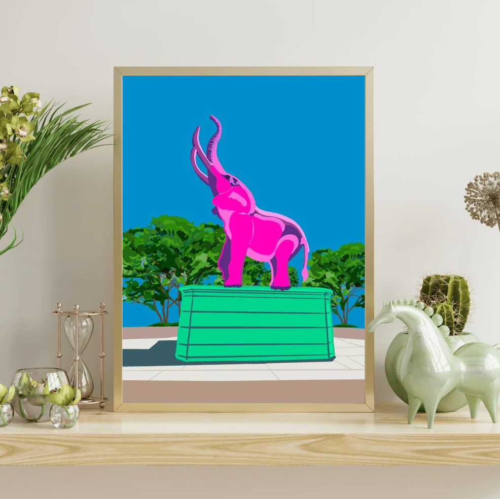 Bailey Made Art Co Tuska Elephant - University of Alabama Art