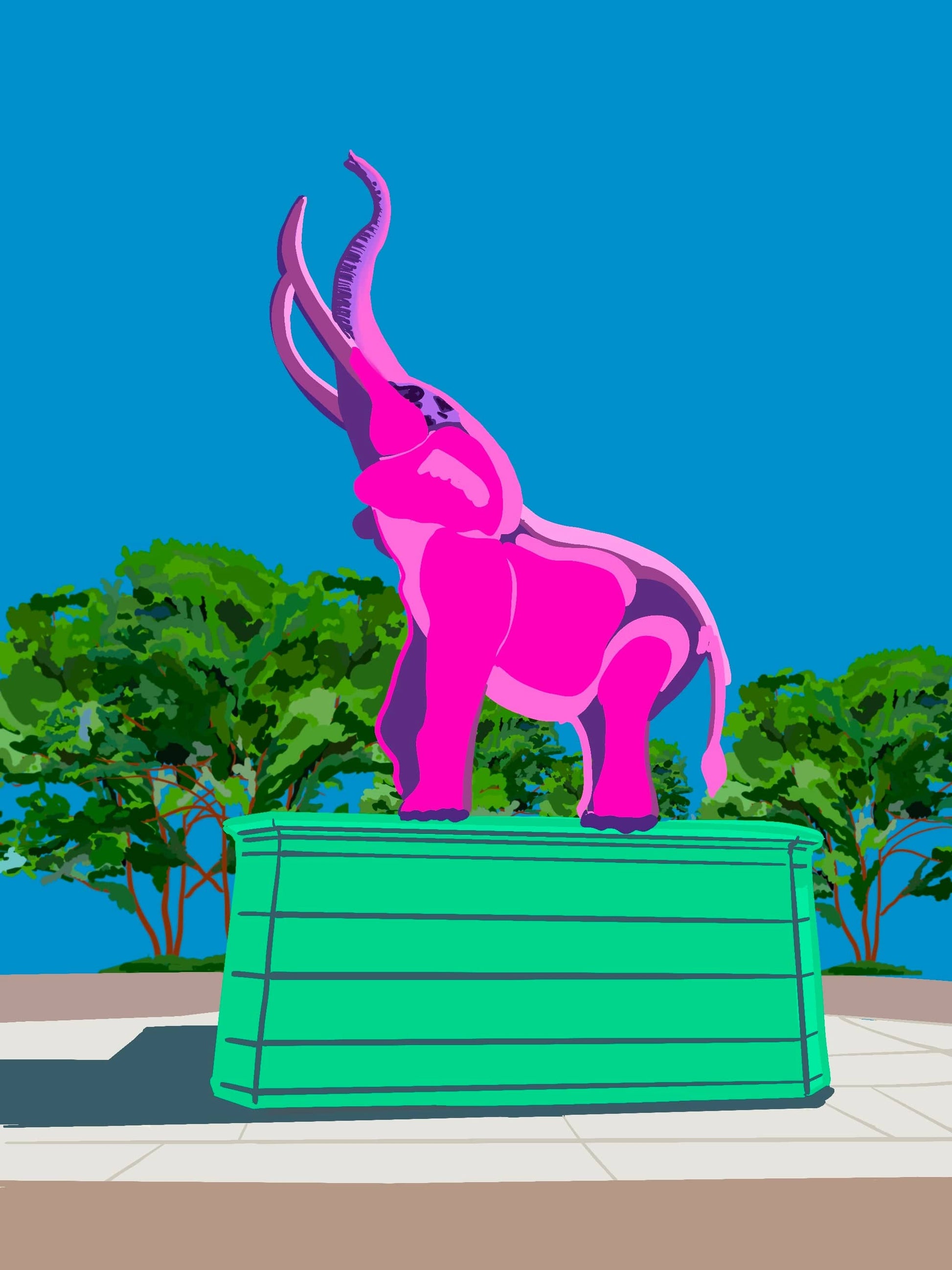 Bailey Made Art Co Tuska Elephant - University of Alabama Art