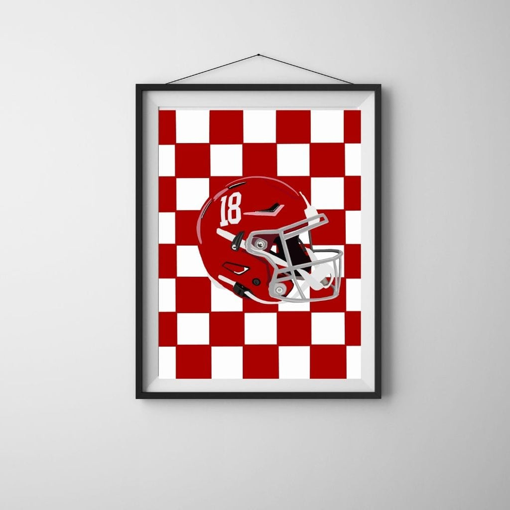 Bailey Made Art Co University of Alabama Helmet Officially Licensed Print Art