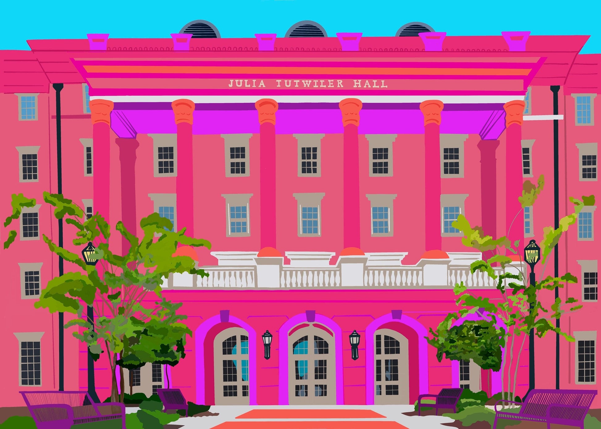 Bailey Made Art Co University of Alabama Julia Tutwiler Housing Officially Licensed Art