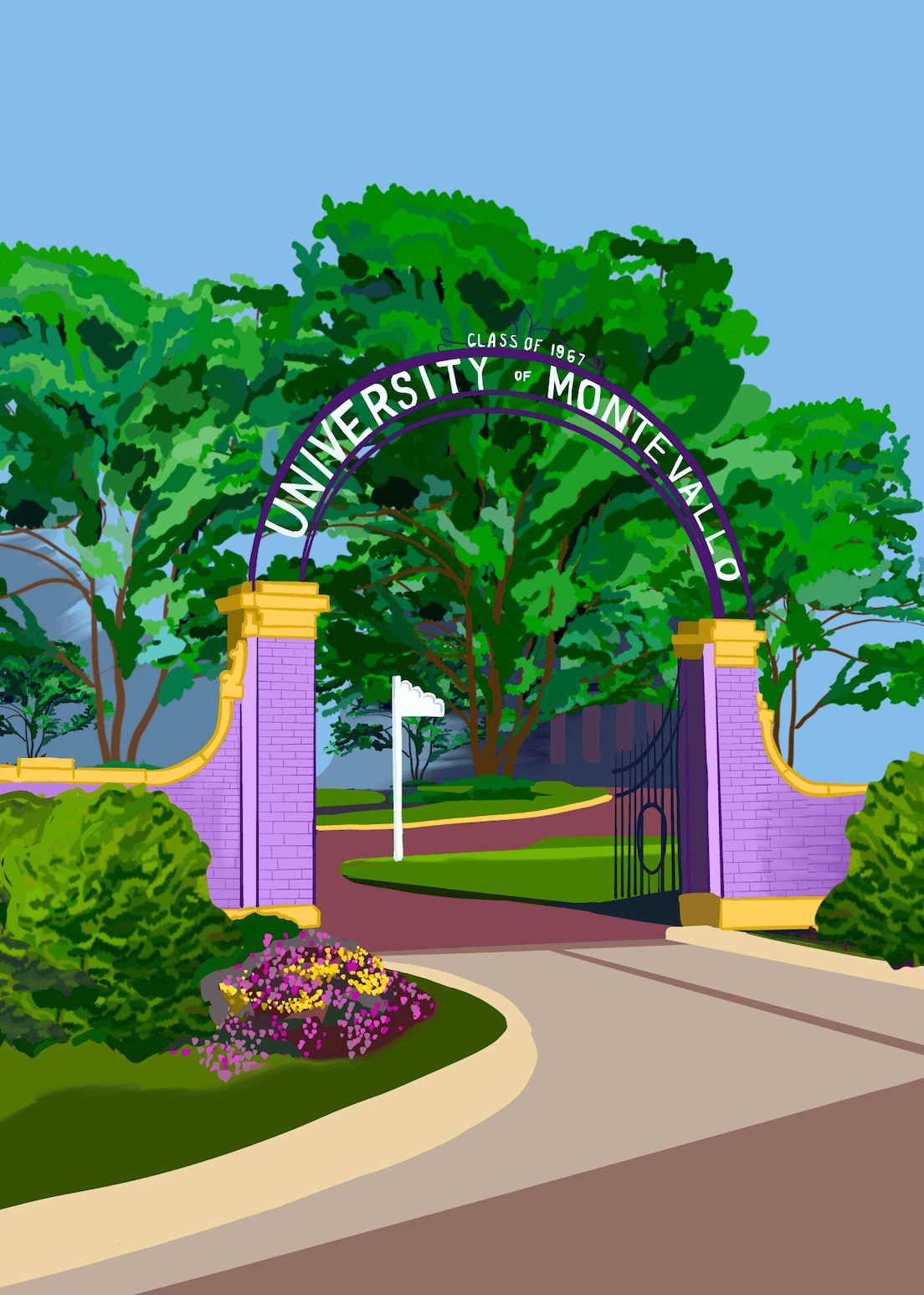 Bailey Made Art Co University of Montevallo Art Print Art