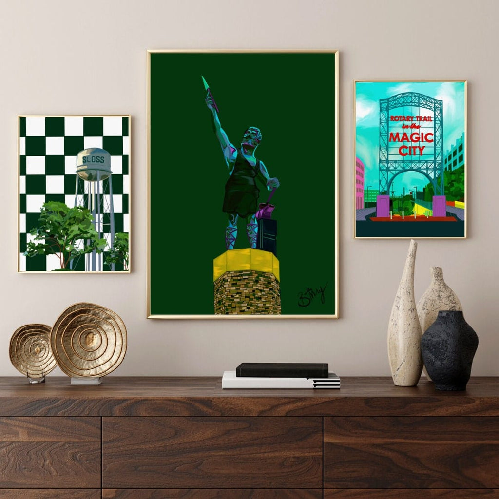 Bailey Made Art Co Vulcan Art Print- Emerald Green - Officially Licensed Art