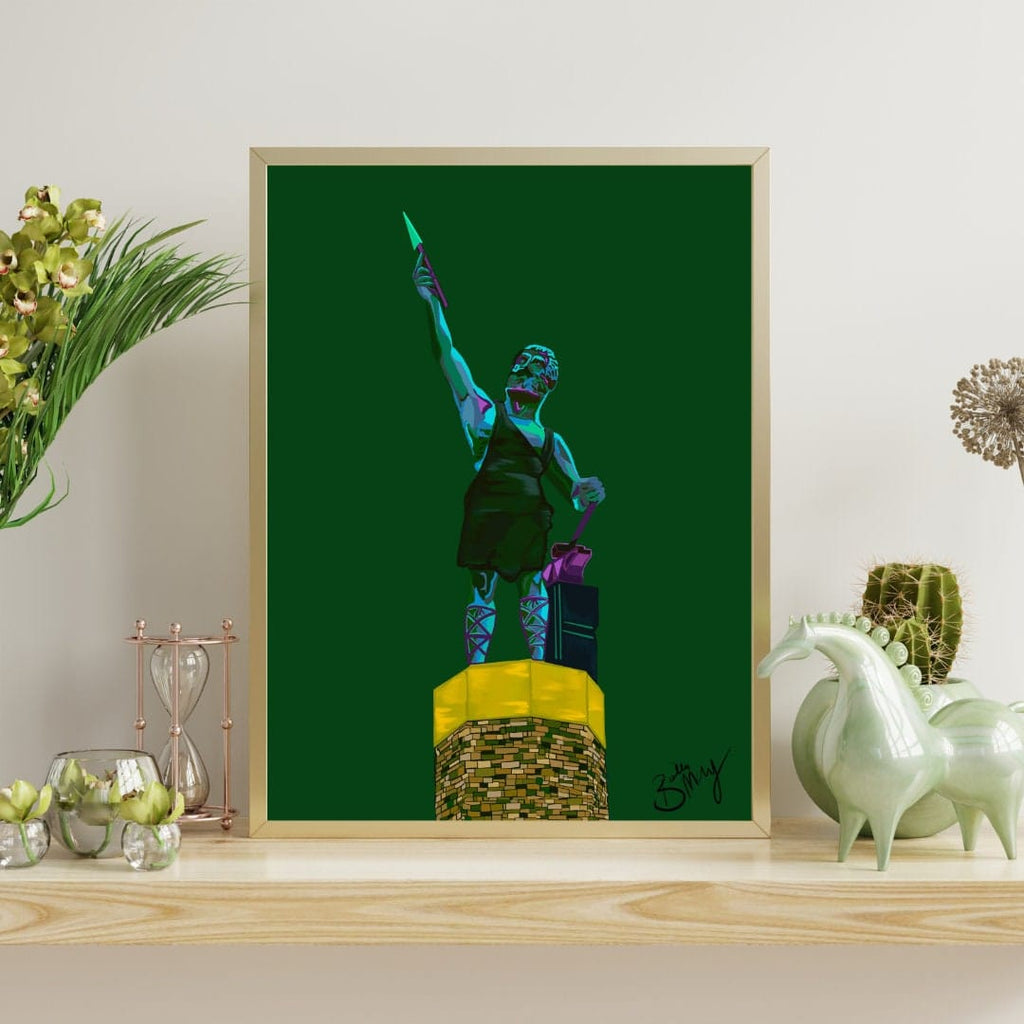 Bailey Made Art Co Vulcan Art Print- Emerald Green - Officially Licensed Art