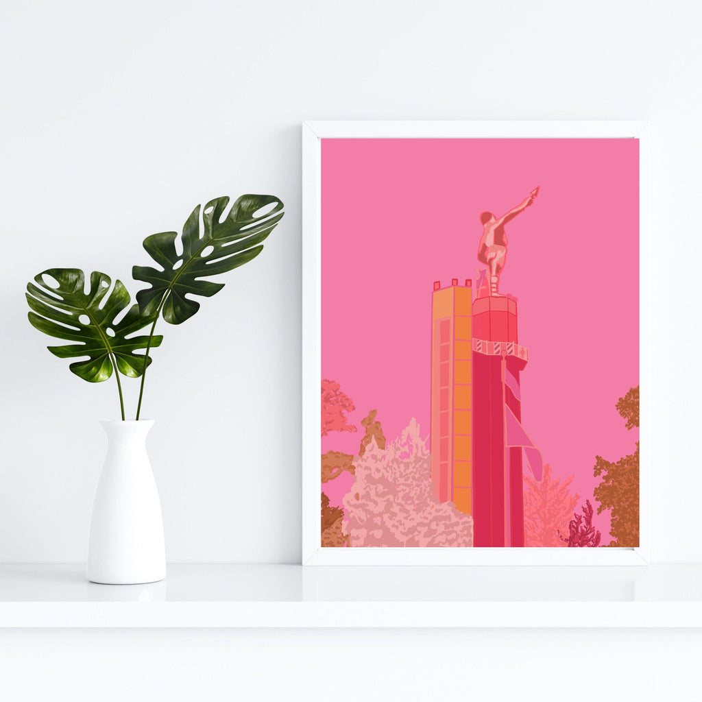 Bailey Made Art Co Vulcan Art Print Pink- Officially Licensed Art