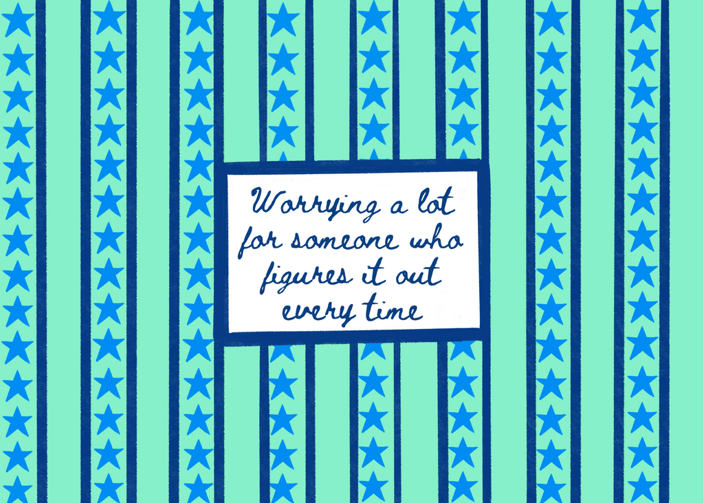 Bailey Made Art Co "Worrying A Lot" Funny Art Print Art