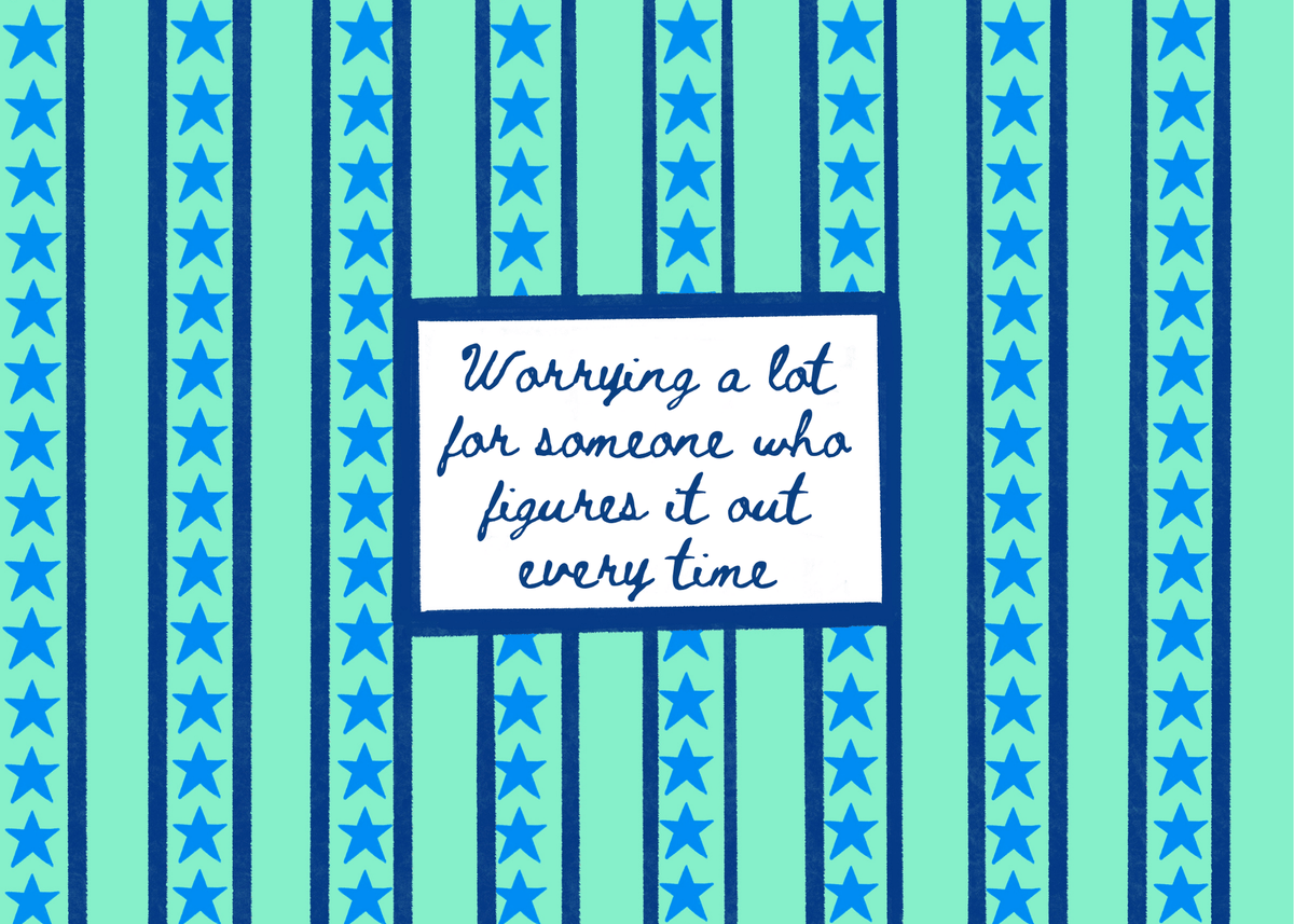 Bailey Made Art Co "Worrying A Lot" Funny Art Print Art