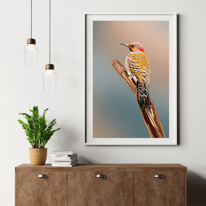 Bailey Made Art Co Yellow Hammer Bird- Alabama Art Print Art