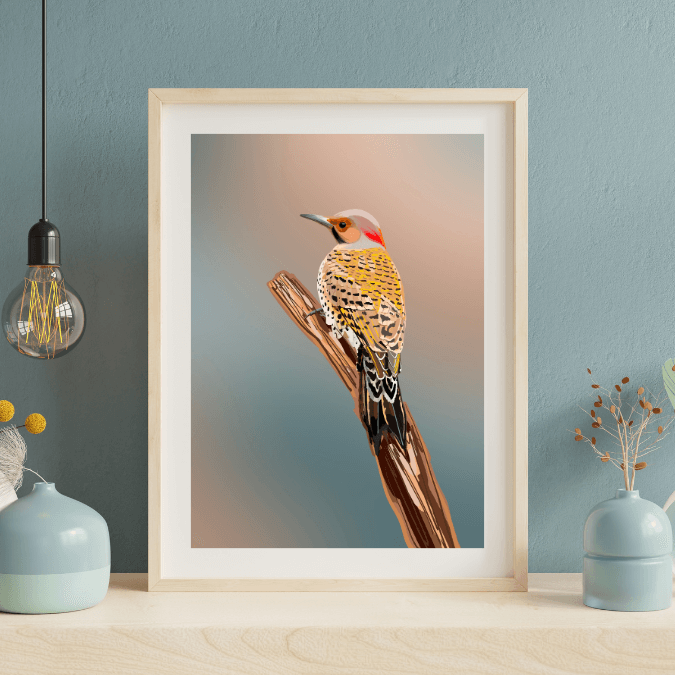 Bailey Made Art Co Yellow Hammer Bird- Alabama Art Print Art