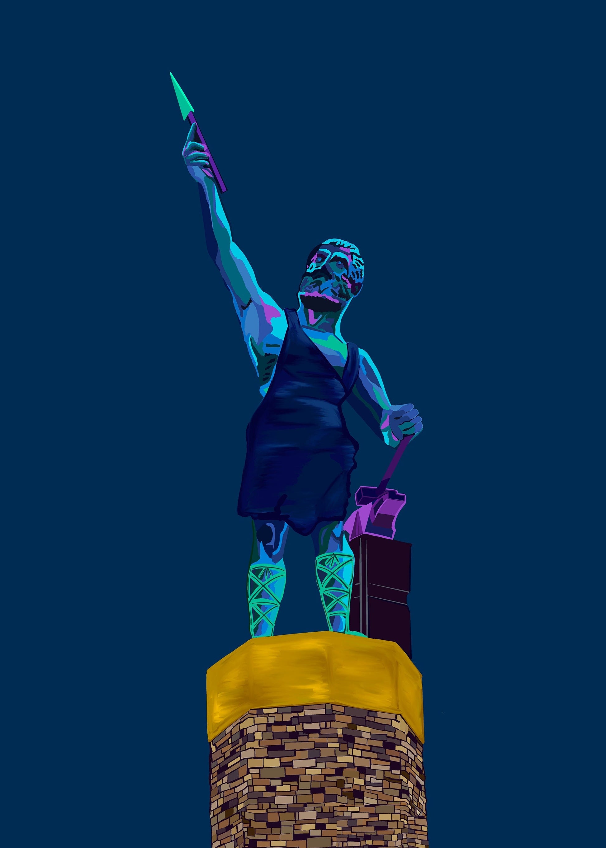 Vulcan Art Print- Blue Velvet Vulcan- Officially Licensed