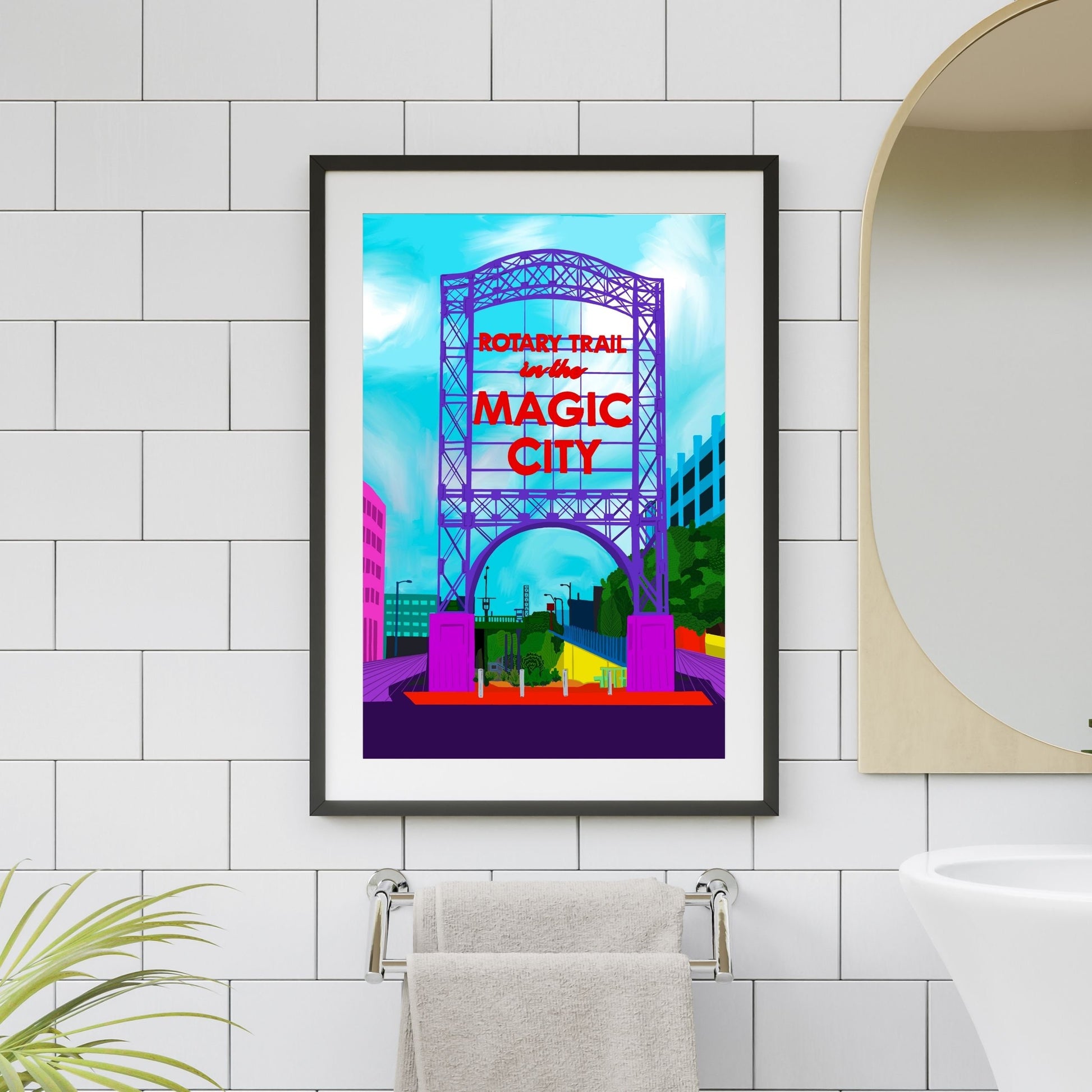 Magic City Art Print (Purple Palette)