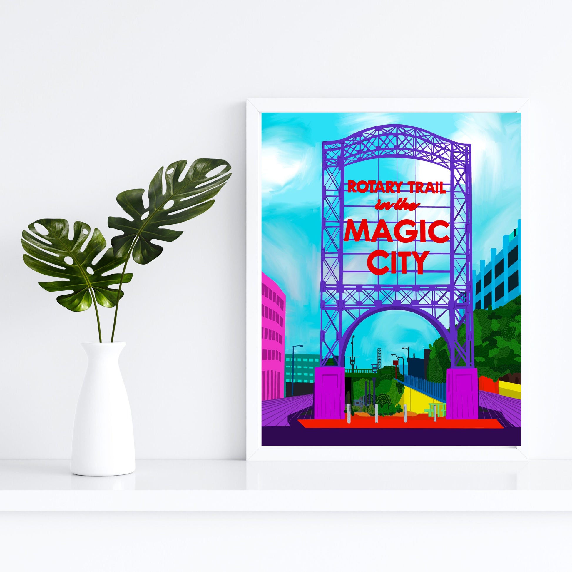Magic City Art Print (Purple Palette)