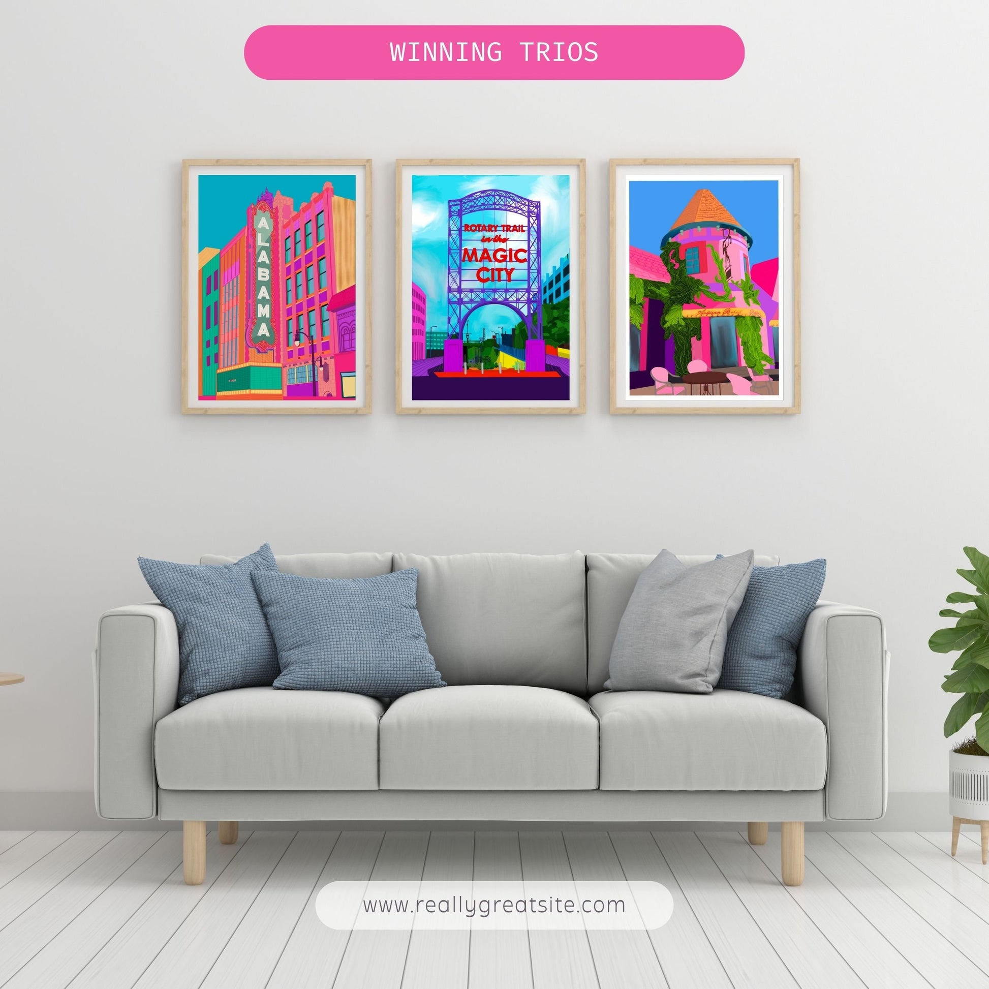 Magic City Art Print (Purple Palette)