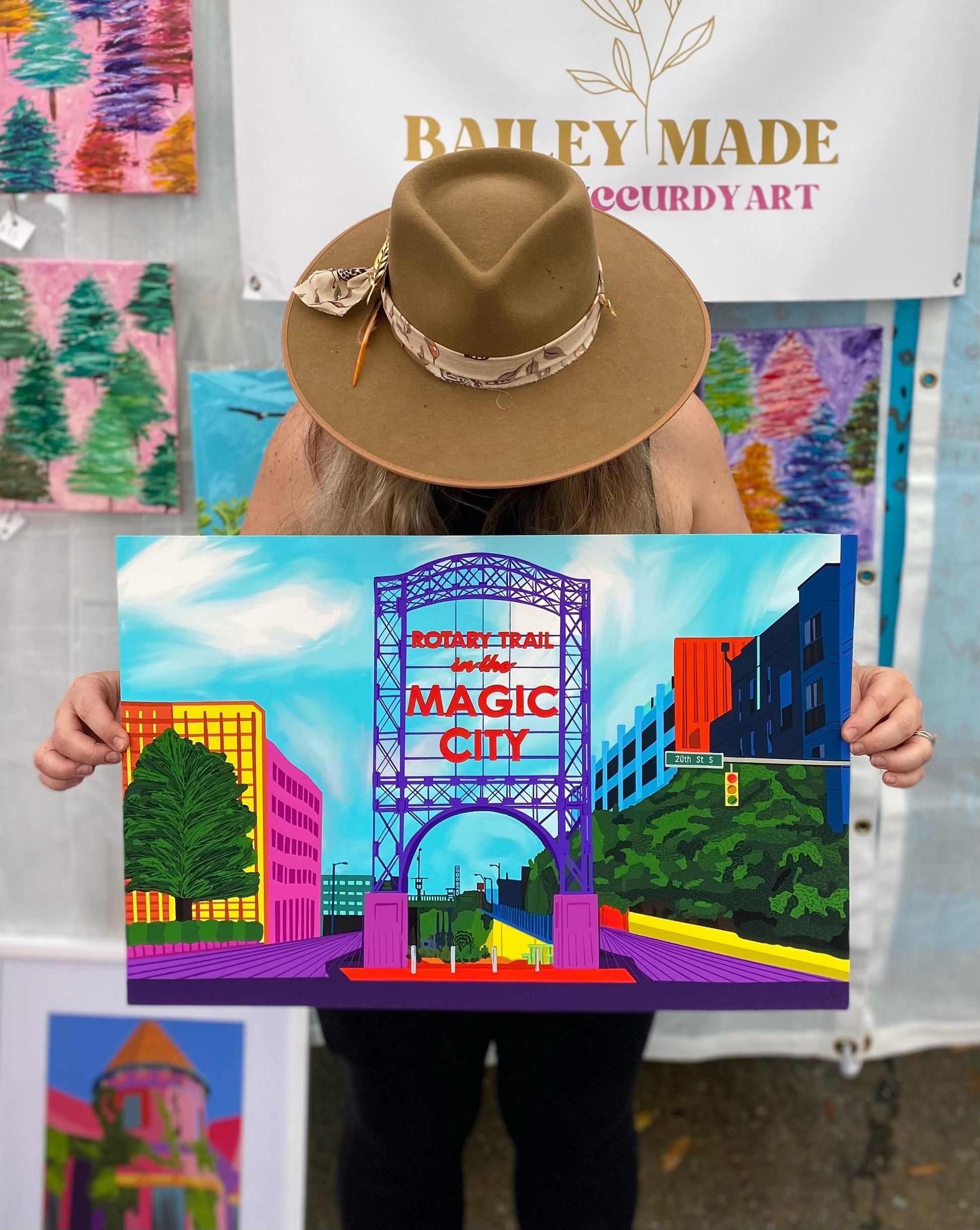 Magic City Art Print (Purple Palette)