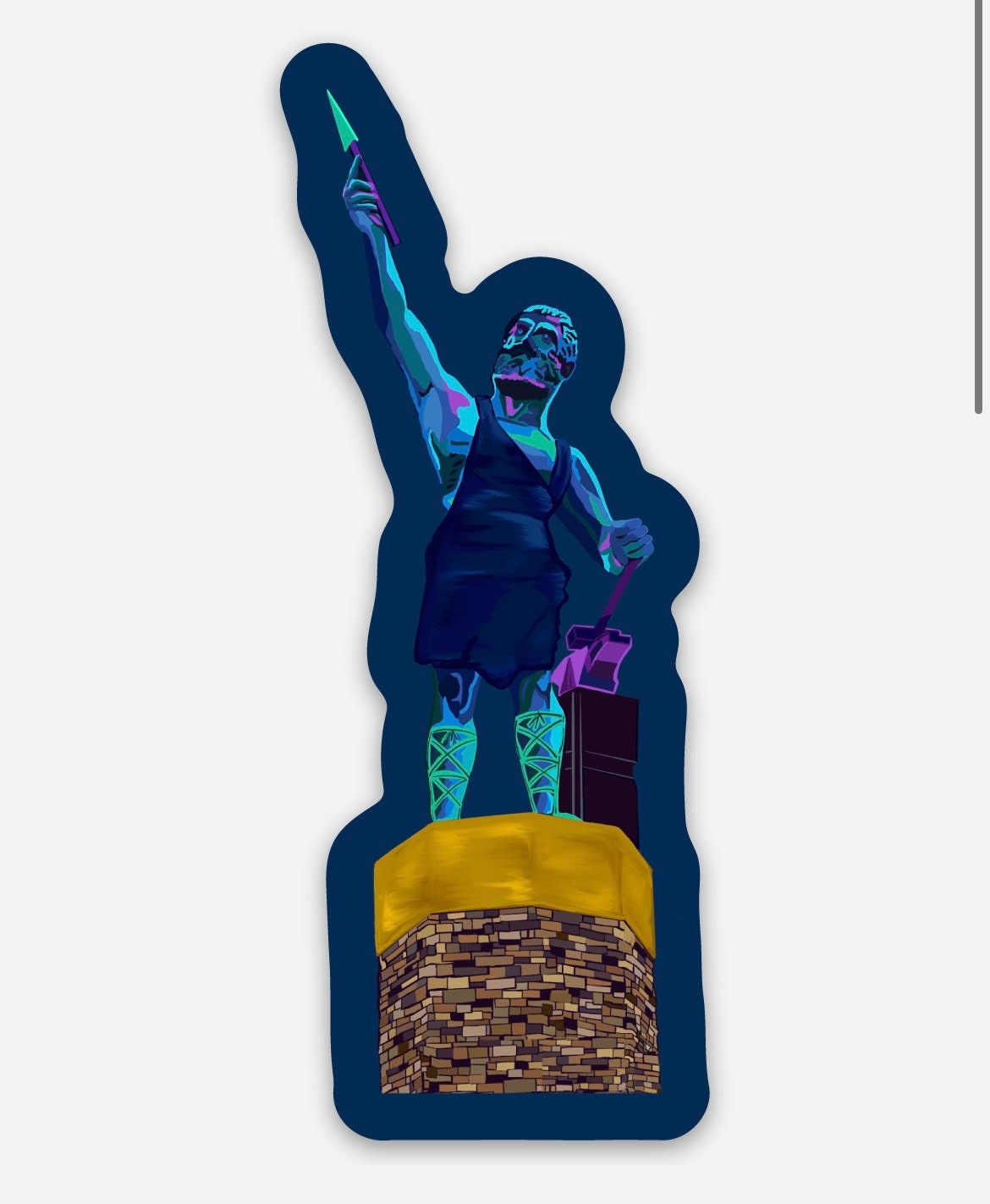 Blue Vulcan Sticker